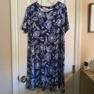 Loft Floral Swing Dress